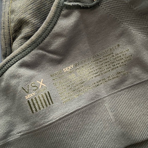 VSX Blue and gold sparkle Sports Bra with Racerback Design - Picture 3 of 3